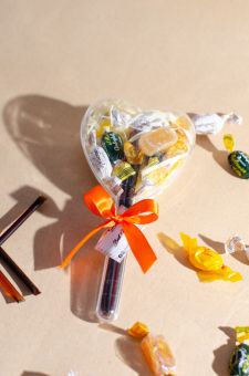 Honey Candies and Honeystix in Heart Shaped Wand